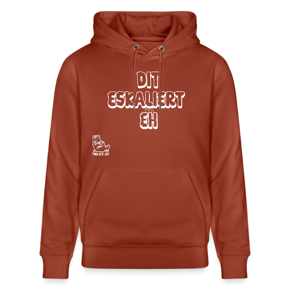DIT ESKALIERT EH-Unisex Bio-Hoodie - Terrakotta