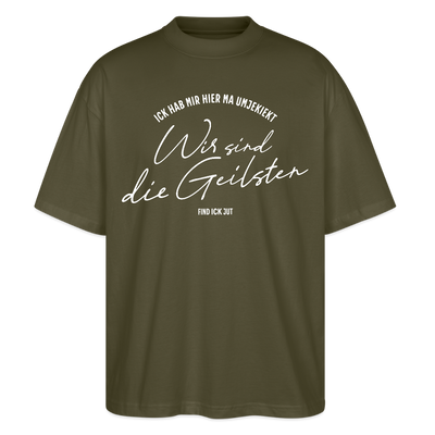 WIR SIND DIE GEILSTEN-Berlin26-Oversized Unisex Bio T-Shirtr - Khaki