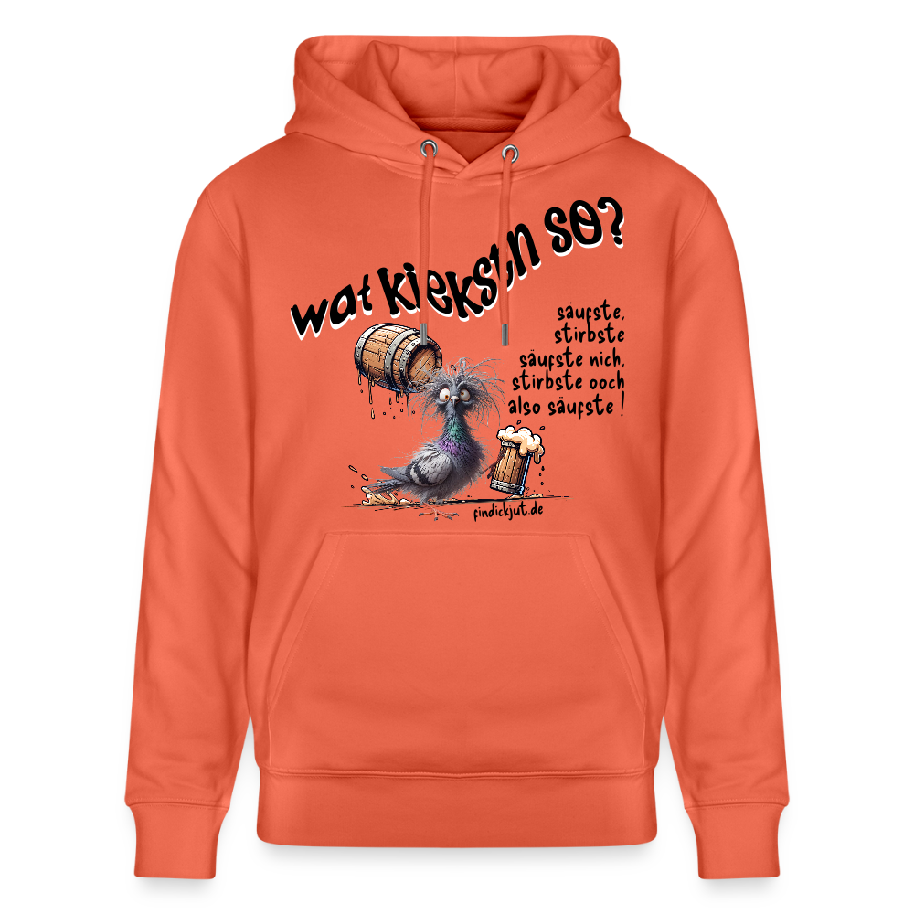 WAT KIEKSTN SO - Unisex Bio-Hoodie - Hellrot