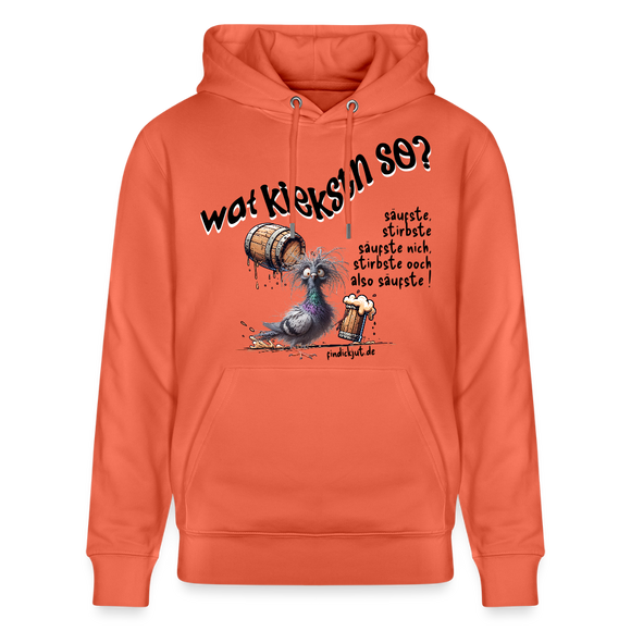 WAT KIEKSTN SO - Unisex Bio-Hoodie - Hellrot
