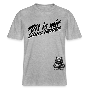 Dit is mir SCHNURZPIEPE-Relaxed Fit Unisex Bio-T-Shirt - Grau meliert