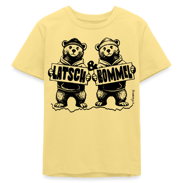 LATSCH & BOMMEL-Bio Teenager T-Shirt - Gelb Viva 