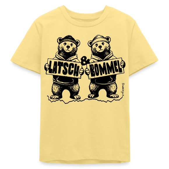 LATSCH & BOMMEL-Bio Teenager T-Shirt - Gelb Viva 