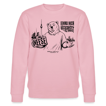 Berlin Souvenir mit Berliner Schnauze-NEESE-Unisex Bio-Sweatshirt - Hellrosa