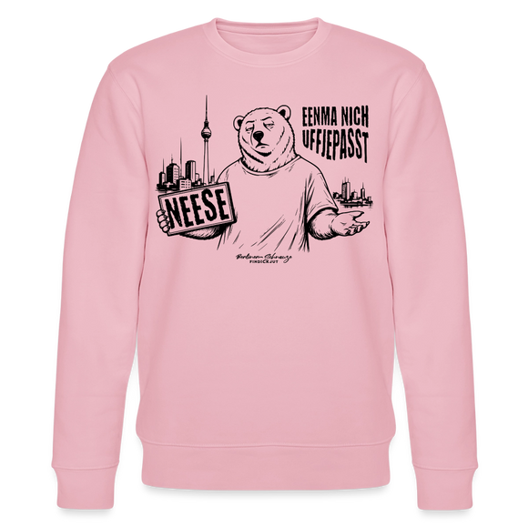 Berlin Souvenir mit Berliner Schnauze-NEESE-Unisex Bio-Sweatshirt - Hellrosa