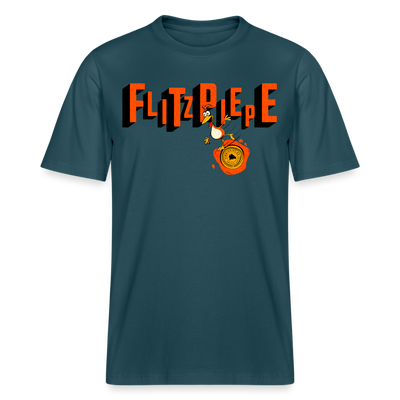 FLITZPIEPE - Relaxed Fit Unisex Bio-T-Shirt - Dunkles Petrol