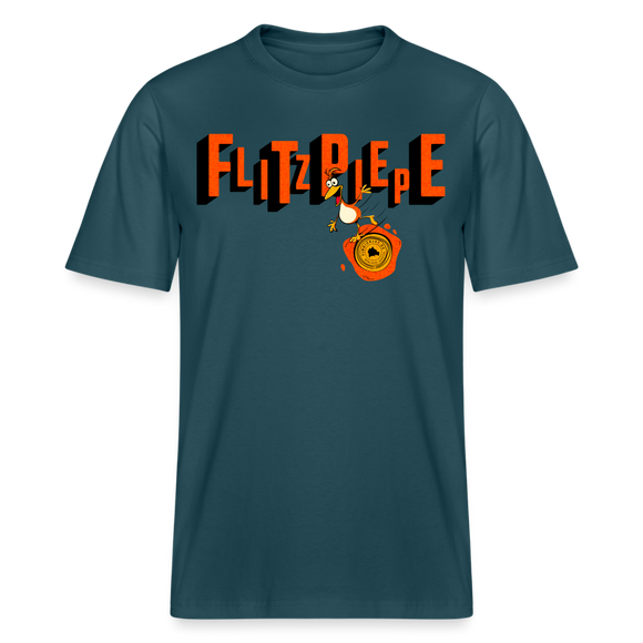 FLITZPIEPE - Relaxed Fit Unisex Bio-T-Shirt - Dunkles Petrol