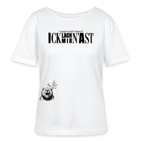ICK LACH MIR N AST-Rundhals Frauen Bio-T-Shirt - Weiß
