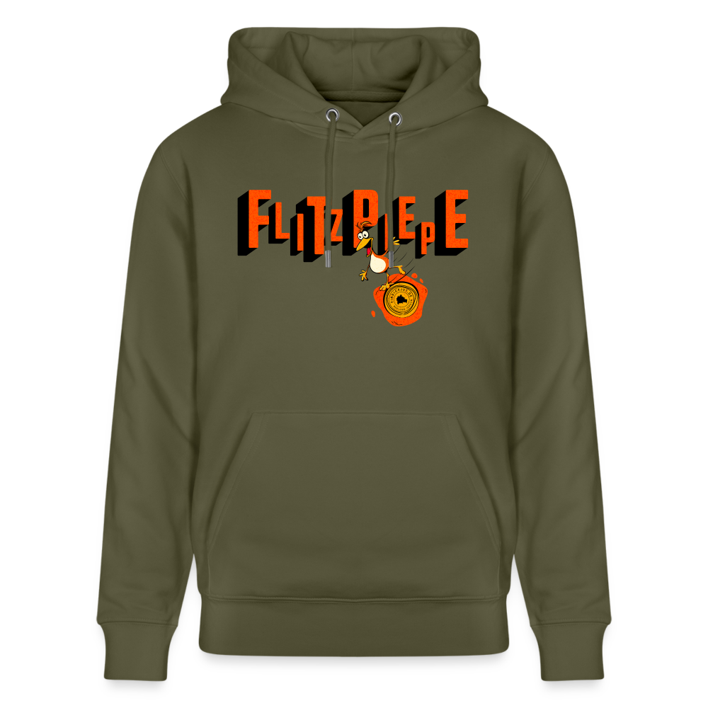 FLITZPIEPE - Unisex Bio-Hoodie - Khaki Grün