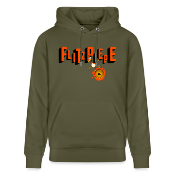 FLITZPIEPE - Unisex Bio-Hoodie - Khaki Grün