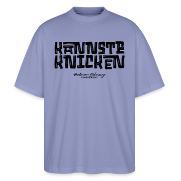 Berliner Spruch-KANNSTE KNICKEN-Oversized Unisex Bio T-Shirt - Violett
