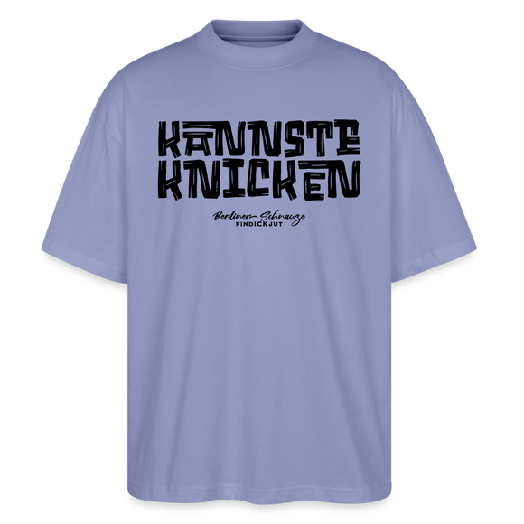 Berliner Spruch-KANNSTE KNICKEN-Oversized Unisex Bio T-Shirt - Violett