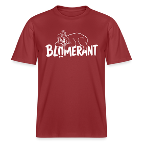BLÜMERANT-RELAXED FIT Unisex Organic T-Shirt mit echt Berliner Schnauze - Erdrot