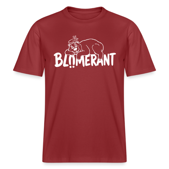 BLÜMERANT-RELAXED FIT Unisex Organic T-Shirt mit echt Berliner Schnauze - Erdrot
