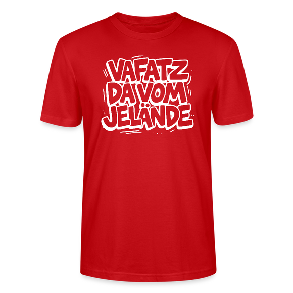 VAFATZ DA VOM JELÄNDE-Unisex T-Shirt Bio-Berliner Schnauze - Rot