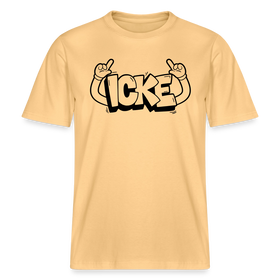 ICKE- RELAXED FIT Unisex Organic T-Shirt mit Berliner Schnauze - Hellgelb