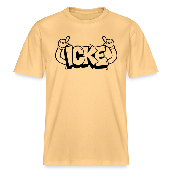 ICKE- RELAXED FIT Unisex Organic T-Shirt mit Berliner Schnauze - Hellgelb