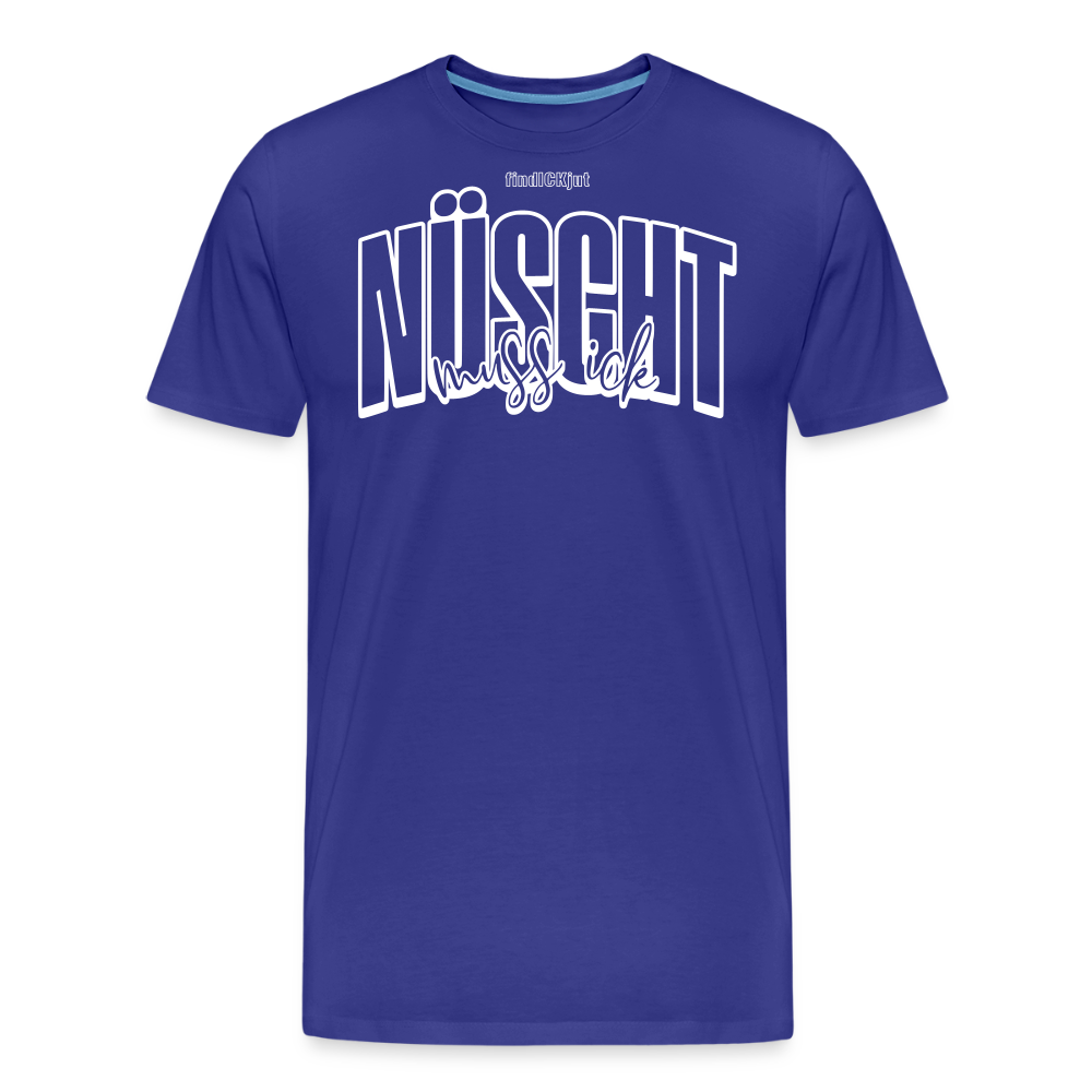 Berlin Shirt mit Schnauze-NÜSCHT-Männer Premium Bio T-Shirt - Königsblau