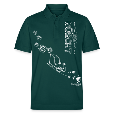 Weihnachten in Berlin2025-JIBT NÜSCHT-Unisex Bio-Poloshirt - Glasiertes Grün