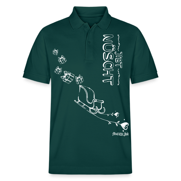 Weihnachten in Berlin2025-JIBT NÜSCHT-Unisex Bio-Poloshirt - Glasiertes Grün