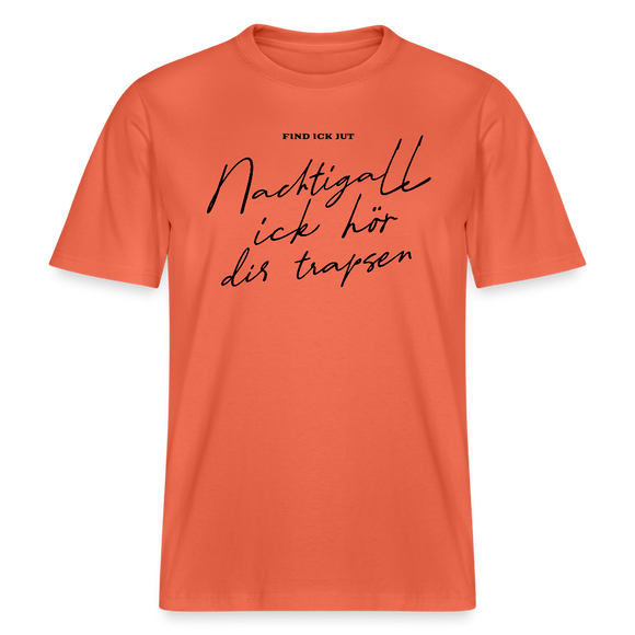 NACHTIGALL ICK HÖR DIR TRAPSEN- RELAXED FIT Unisex BIO T-Shirt - Hellrot