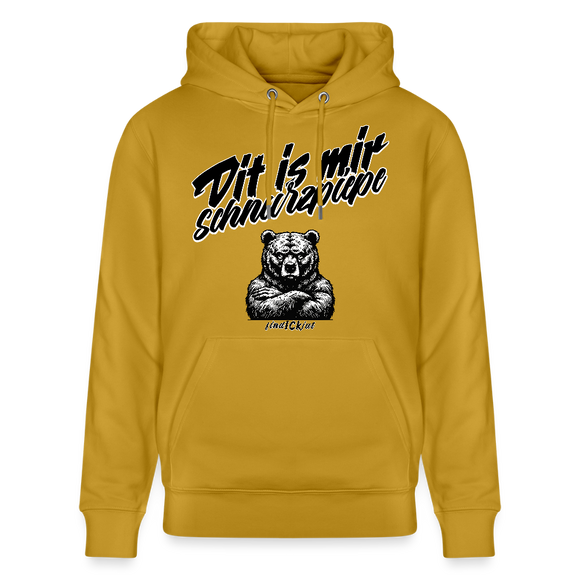 Dit is mir SCHNURZPIEPE-Unisex Bio-Hoodie BIO - Ocker