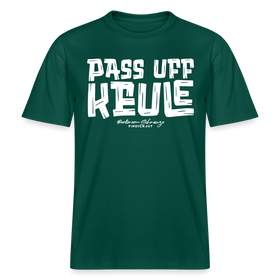 PASS UFF KEULE- RELAXED FIT Unisex Organic T-Shirt mit Berliner Schnauze - Forest