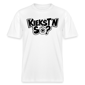 Berlin Shirt mit Berliner Schnauze-KIEKSTN SO?- RELAXED FIT Unisex Bio T-Shirt - Weiß