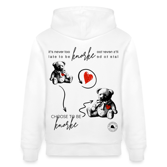 BERLINER KNORKE-Unisex Bio-Hoodie - Weiß