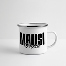 MAUSI UND MOTTE-Panorama Emaille-Tasse - Weiß