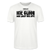 Weisses, leichtes und gerade geschnittenes Bio Shirt mit Berliner Spruch-ICK GLOOB MIR LAUST DER AFFE