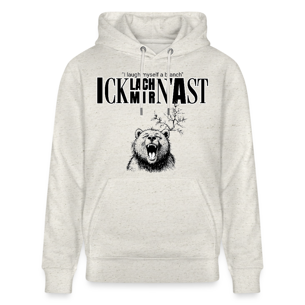 ICK LACH MIR N AST-Unisex Bio-Hoodie - Beige meliert