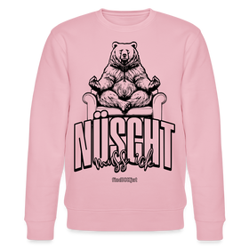 NÜSCHT MUSS ICK 2025-Unisex Bio-Sweatshirt mit Berliner Schnauze - Hellrosa