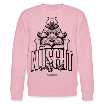 NÜSCHT MUSS ICK 2025-Unisex Bio-Sweatshirt mit Berliner Schnauze - Hellrosa