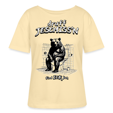 DRUFF JESCHISS'N-Rundhals Frauen Bio-T-Shirt - Creme