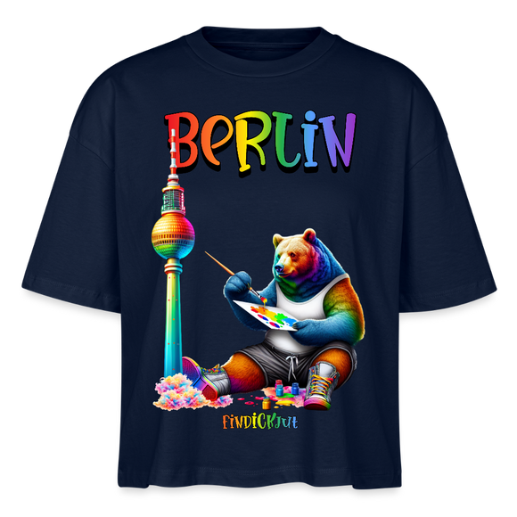 CSD BERLIN- Frauen Boxy Bio-T-Shirt - Navy