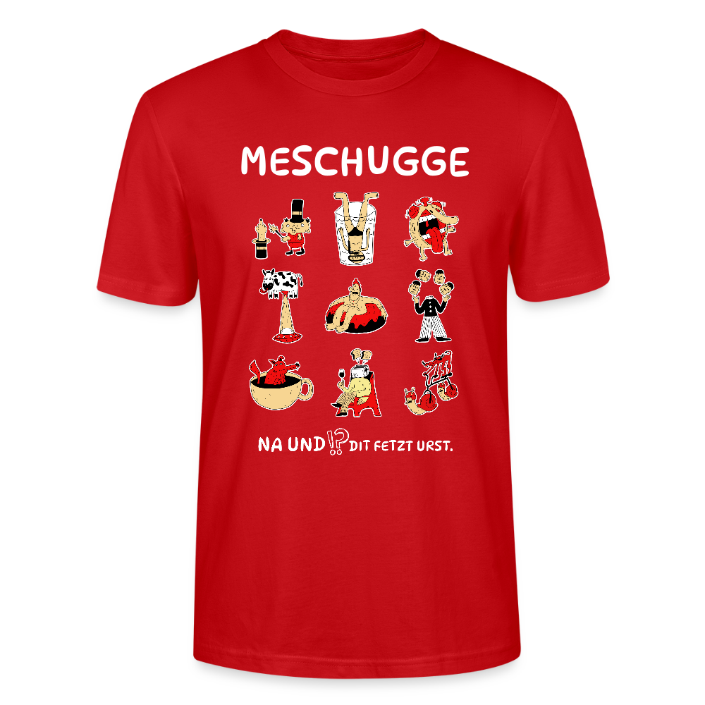Berliner Verrücktheit-MESCHUGGE-Unisex T-Shirt BIO - Rot