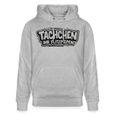 TACHCHEN IHR FLITZPIEPEN-schwarzer Print in Outline-Comicstyle-Unisex Bio-Hoodie- - Grau meliert