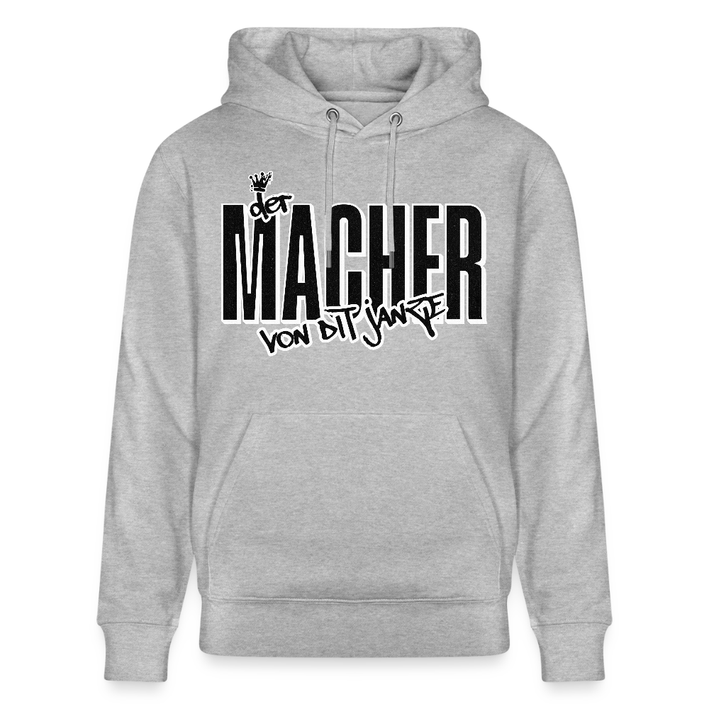 DER MACHER VON DIT JANZE - Unisex Bio-Hoodie - Grau meliert
