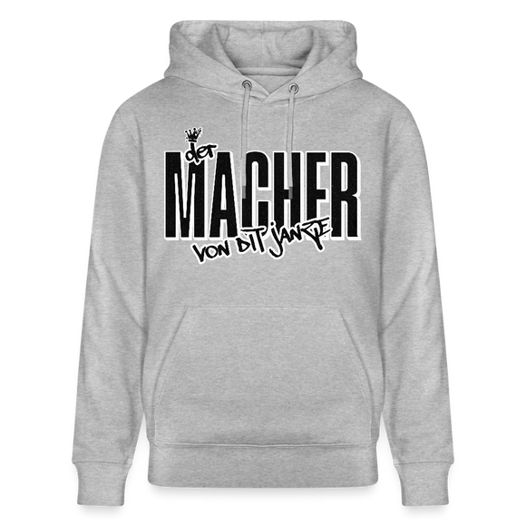 DER MACHER VON DIT JANZE - Unisex Bio-Hoodie - Grau meliert