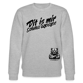 Dit is mir SCHNURZPIEPE-Unisex Bio-Sweatshirt - Grau meliert