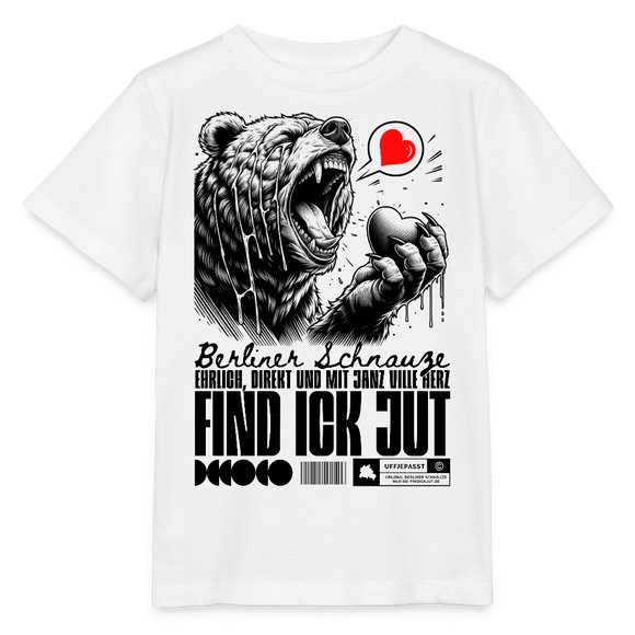 Berlin Souvenir-FIND ICK JUT-Kinder T-Shirt Bio - Weiß