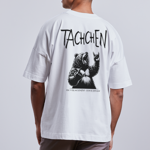 TACHCHEN BERLINER - Unisex Oversize Bio-T-Shirt - backprint - Weiß