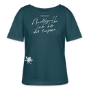 NACHTIGALL,ICK HÖR DIR TRAPSEN-Rundhals Frauen Bio-T-Shirt II - Dunkles Petrol