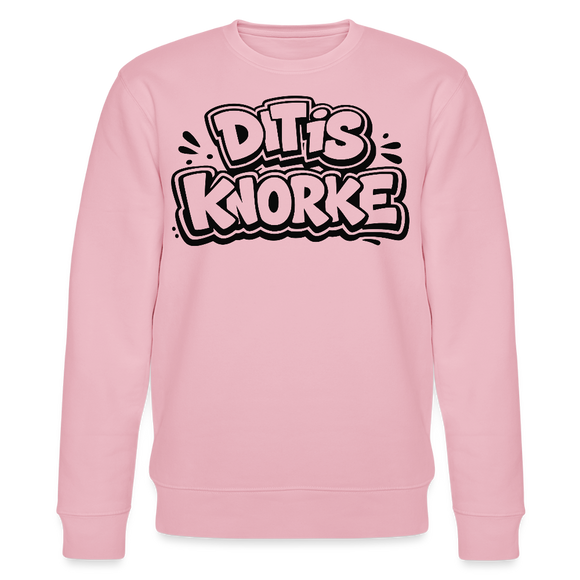 DIT IS KNORKE-Unisex Bio-Sweatshirt mit echt Berliner Schnauze - Hellrosa