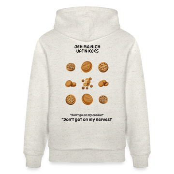 JEH MA NICH UFFN KEKS-Unisex Bio-Hoodie - Beige meliert