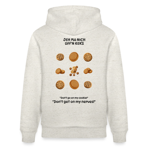 JEH MA NICH UFFN KEKS-Unisex Bio-Hoodie - Beige meliert