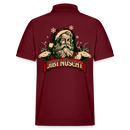 JIBT NÜSCHT zu Weihnachten-Unisex Bio-Poloshirt backprint - Burgunderrot