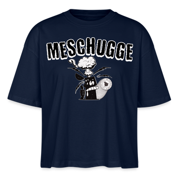 MESCHUGGE - Frauen Boxy Bio-T-Shirt - Navy