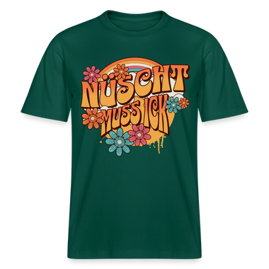 BERLINER RETRO-NÜSCHT MUSS ICK-Relaxed Fit Unisex Bio-T-Shirt - Forest
